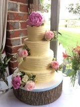 Structured 4 tier Buttercream wedding cake